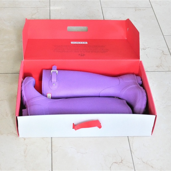 HUNTER Original Tall Waterproof Rain Boots Sz 7or8 - Picture 2 of 6